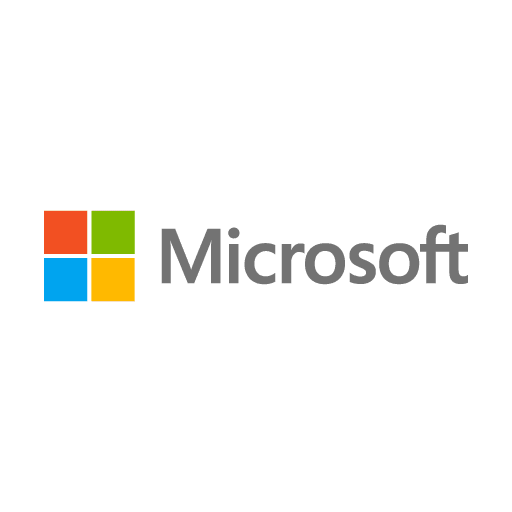microsoft Microsoft logo featuring a square divided into four smaller colorful squares (red, green, blue, and yellow) to the left of the word "Microsoft" in gray text.
